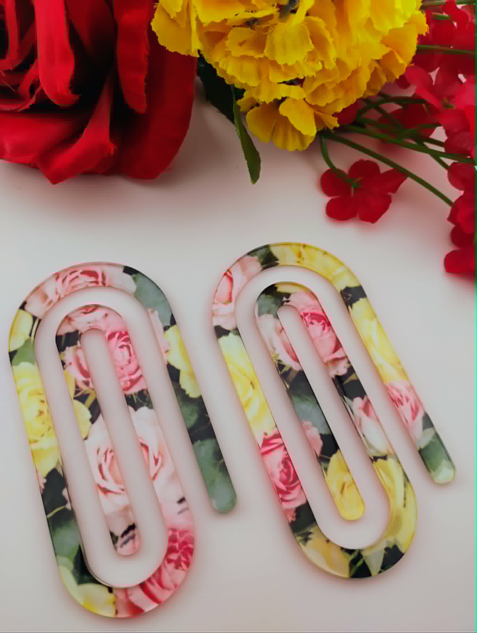Jumbo Paper Clips 2PK-Floral PY