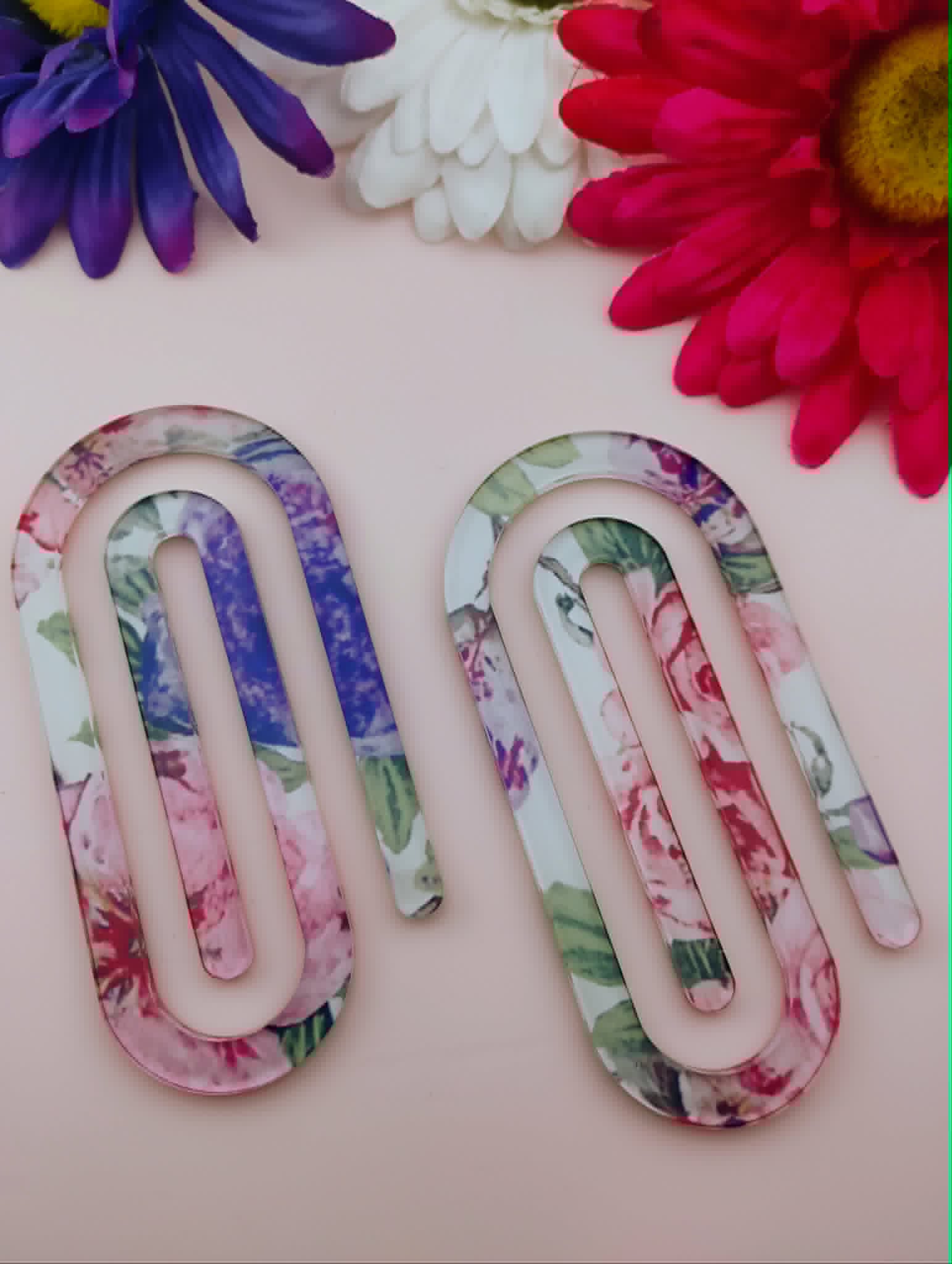 Jumbo Paper Clips 2PK-Floral PP