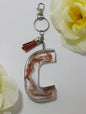 C - Large Letter Keychain -Rose Gold