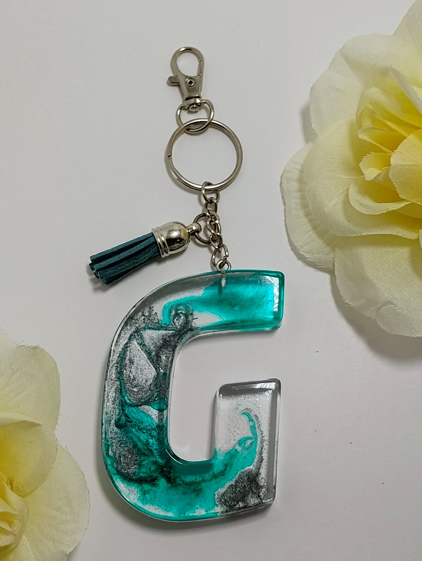 G - Large Letter Keychain - The Blue Lagoon