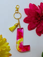 L- Large Letter Keychain - Strawberry Lemonade