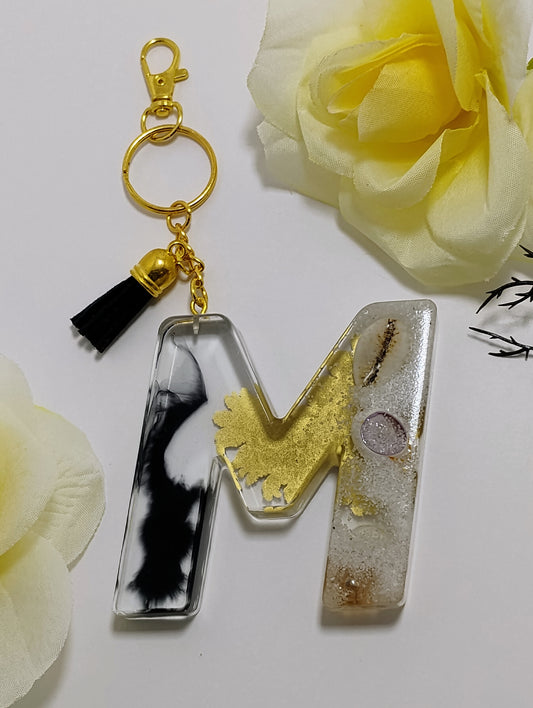 M- Large Letter Keychain - The Golden M