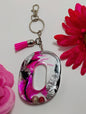 O- Large Letter Keychain - Pink Galaxy