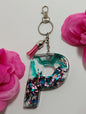 P- Large Letter Keychain - Birthday Party