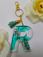 R- Large Letter Keychain -Blu Raz