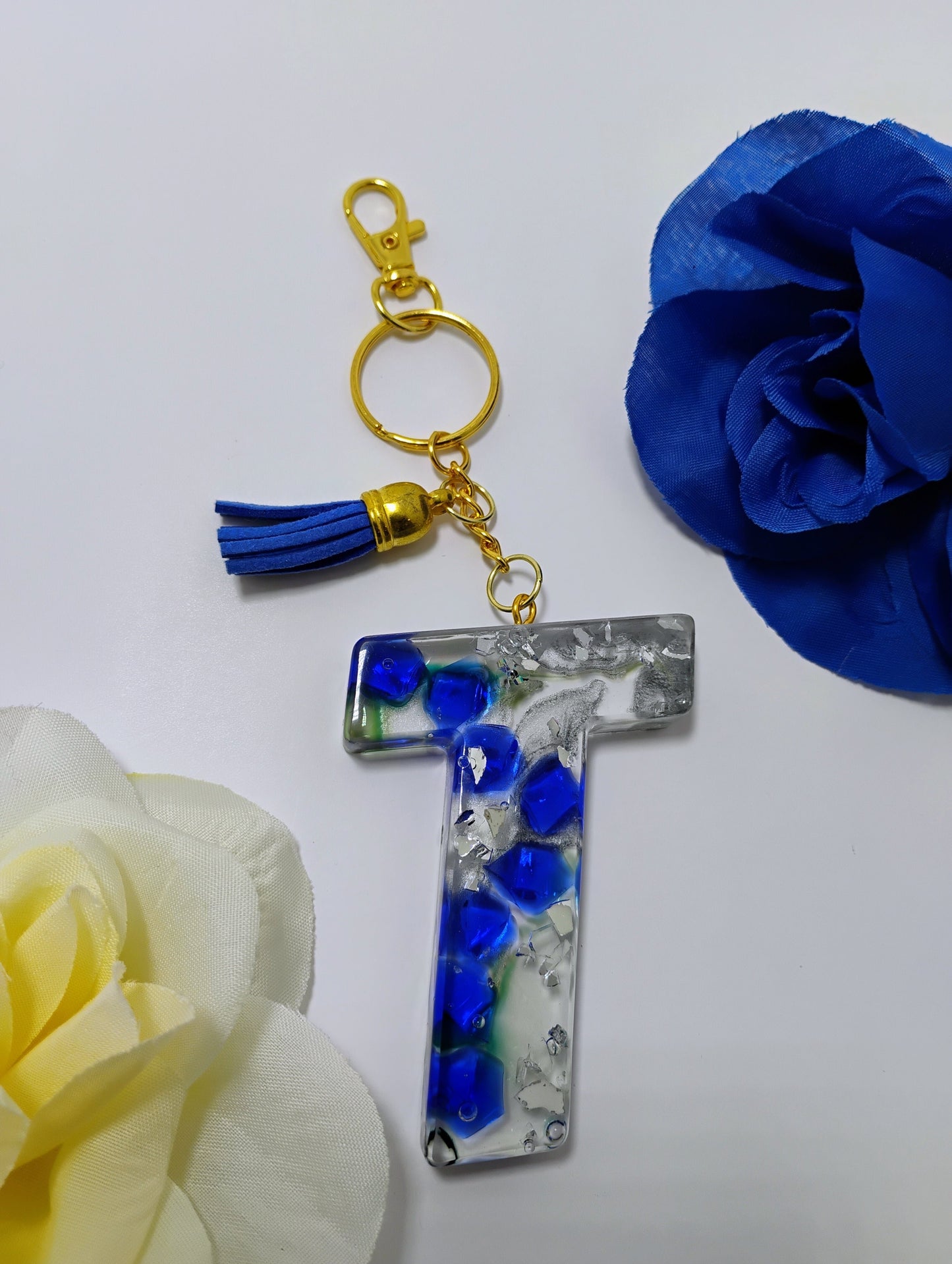 T- Large Letter Keychain - Queen of Jewels