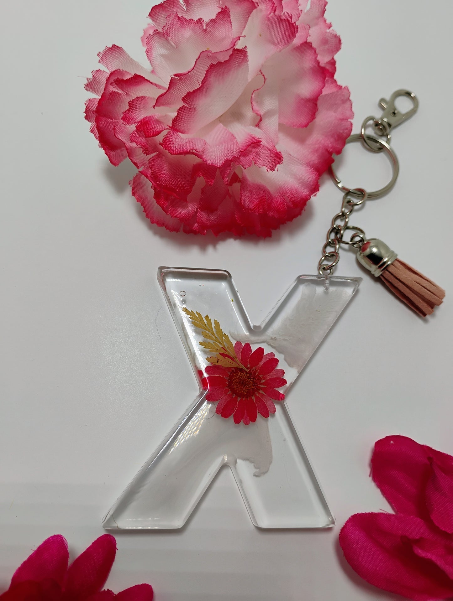 X- Large Letter Keychain - Flower Center