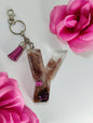 Y- Large Letter Keychain - Pink Rose Gold