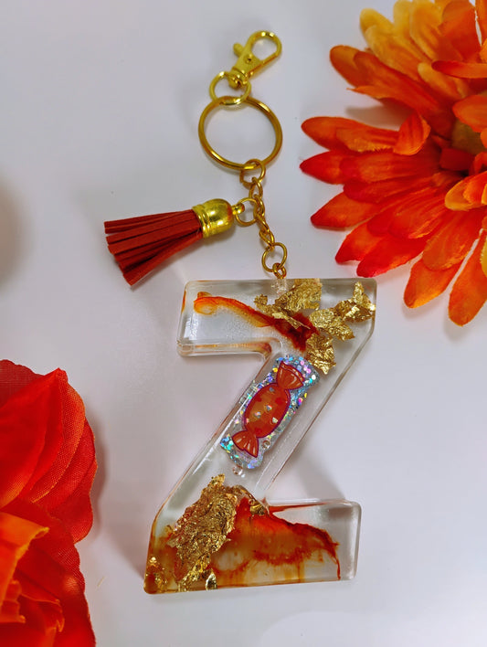 Z- Large Letter Keychain -Candy Zing