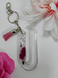 U- Small Letter Keychain- Pink You