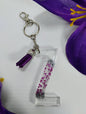 Z- Small Letter Keychain- Purple ZZZ