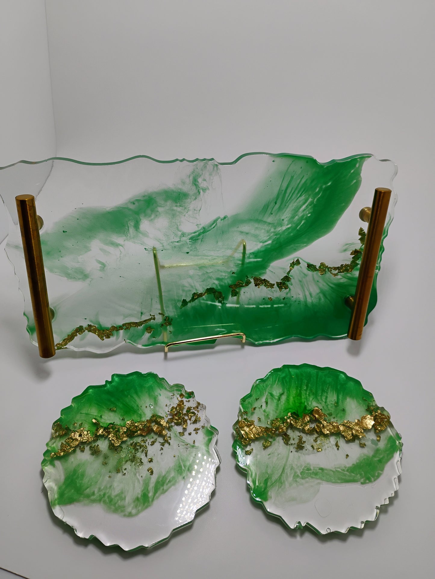 Vanity Tray Set-Emerald Beauty