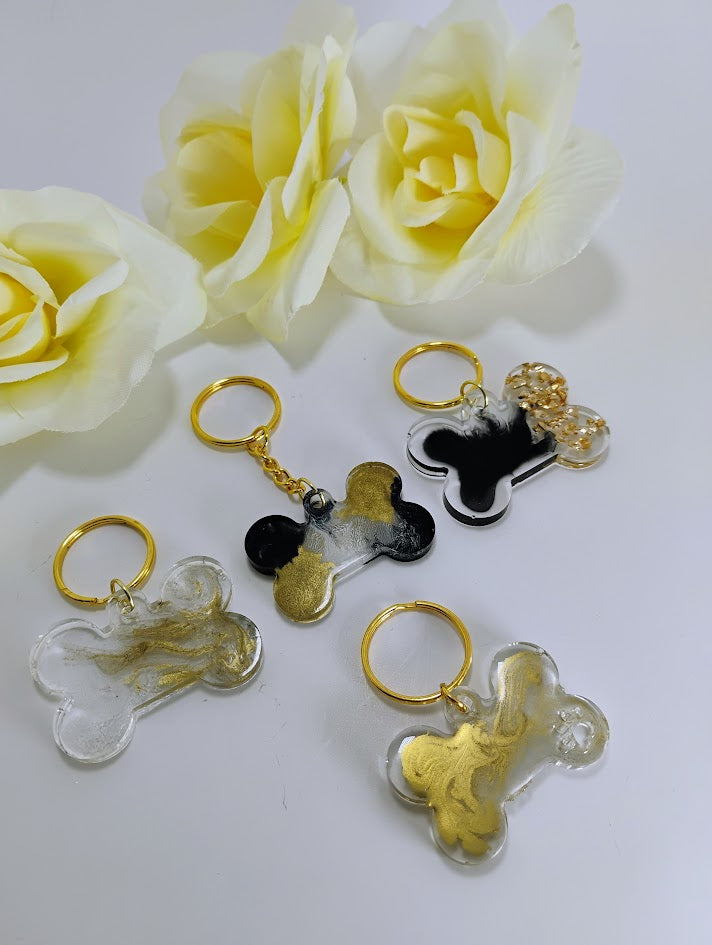 Pet Tag Set - Black & Gold Royalty