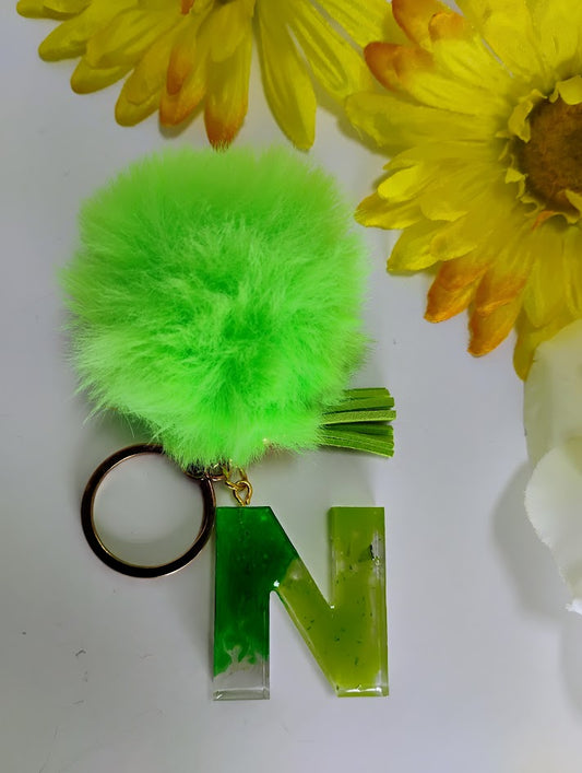 Mini Keychain - Letter N - Green Goblin