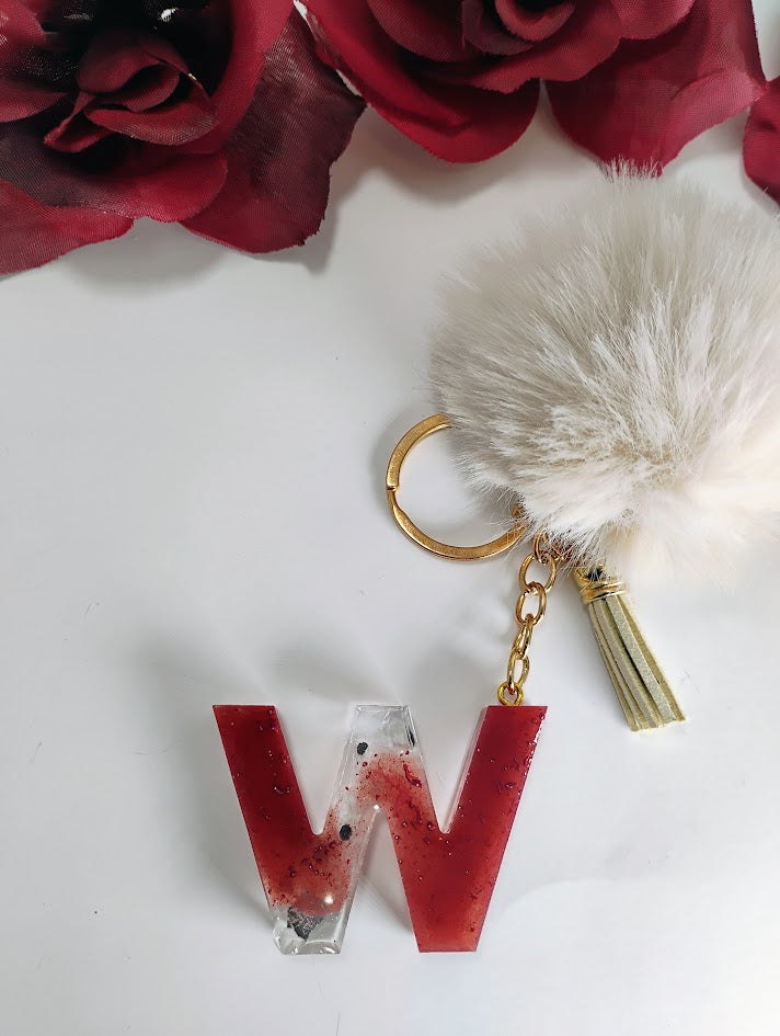 Mini Keychain - Letter W - Wine & Dine