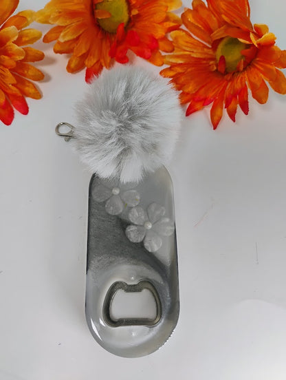 Bottle Opener - Flowery Gray